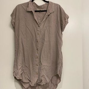Long Button Down Blouse